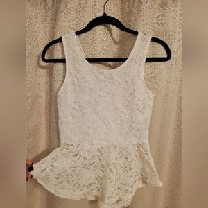 Elegant Off White Lace Top